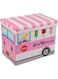 Aokraty Kids toy Chest, Multi-use Basket Storage Box, Large and Foldable Organizer Box with Cute Patterns for Kid's Toy, Book and Cloth, Toy Chest for Home and Nursery (40CM*26CM*32CM)