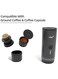 CERA+ Portable Electric Espresso Machine with Self-Heating in 3-4 Minutes, 20-Bar Mini Coffee Machine with Rechargeable Battery, Compatible with NS Capsules and Ground Coffee for Travel