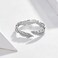 Sterling Silver Ring White Feather Ring Fashion Simple Ring