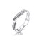 Sterling Silver Ring White Feather Ring Fashion Simple Ring