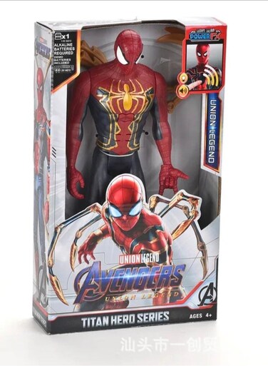 Titan Hero Series Spider-ManThanos Superman Hulk Multi-joint Movable Sound Glow