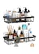 NBLE 2 pack Bathroom Shelf,Bathroom Shower Shelf,No Drilling Bathroom Shelf Wall Mounted Stainless Steel Shower Shelves for Bathroom,Toilet,Kitchen（Black）