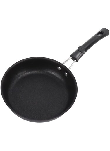 Frying Pan Skillet, Nonstick Stainless Steel Omelet Pan 16CM Fast Cooking Energy Efficient Easy to Clean Healthy and Grill Cookware with Heat Resistant Handle