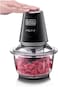 BLACK+DECKER Multi-Function Glass Chopper &amp; Mincer, 400W, XXL 1.2L Bowl, 4-Blade System, Pulse Speed for Precision, Ice Crushing, Compact Sleek Black Design, Easy to Clean, Black - GC400-B5