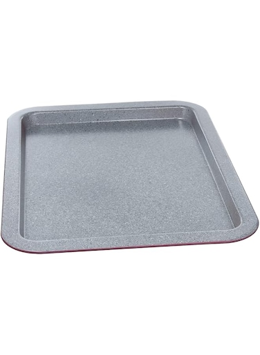 Tognana Porcellane W444136GGBo Rectangular Oven Universal Carbon Steel Baking Tray, Oven, Rectangular, Grey, Red, Steel, Enamel