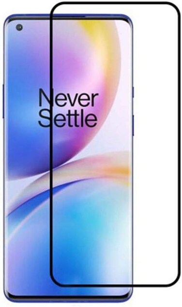 Muzz One plus 8 Pro Screen Protector,Full Glue 3D Full Coverage 9H Hardness Scratch Resistant Tempered Glass Screen Protector for 1+8 Pro Black