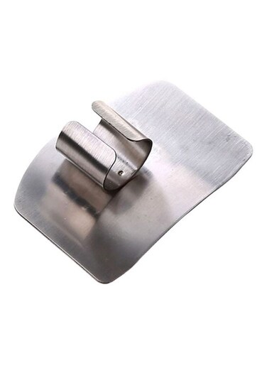 1-Piece Finger Guard Steel Hand Protector Silver 6.5x4.5cm