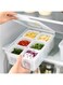 Food Storage Containers with Lids Airtight, Scallion Preservation Box Fridge Fresh-Keeping Container, 6 Grids Draining Crisper Portable Divided Fruit Storage Container Ginger Storage Basket for