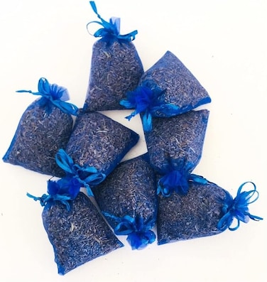 Awafi Mill Lavender Bags Sachets   أكياس اللافندر - Fresh Harvested Violet Buds   Handmade for Drawers and Closets   Fresh Scents   Car and Home Natural Fragrance  Potpourri Craft (Pack of 3 Sachets)