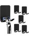 Tazweeq Razor Holder for Shower Wall, Self Adhesive Shaver Holder, 6 Pcs Shower Razor Holder Storage Hooks, Heavy Duty Waterproof Sticky Hooks for Hanging Towels, Loofah, Coat, Hat (Black)