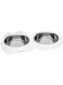 Catit PIXI Double Feeding Dish, Whisker Stress Free Food &amp; Water Cat Bowl