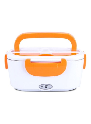 Electric Lunch Box White/Orange 24.5x11x11cm