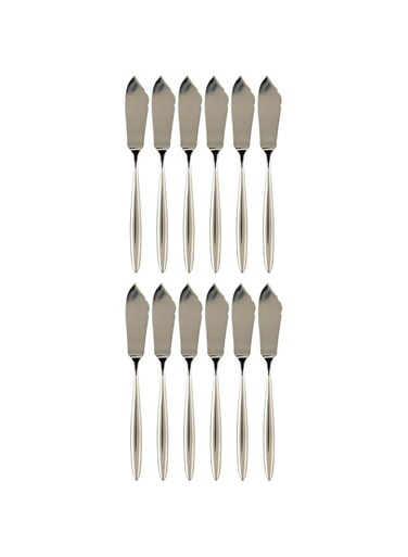 Wnk Tulip Fish Knife Set - 12 Pieces - Silver