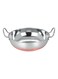 Copper Bottom Kadai Deep Stainless Steel Wok with Handle 22cm