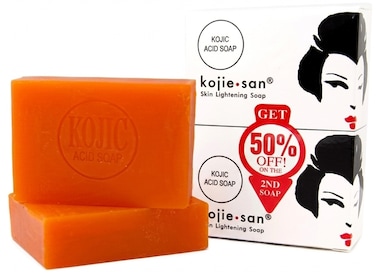 Kojie San Skin Lightening Soap 2 x 135g Pack &ndash; Original Kojic Acid Brightening Soap for Dark Spots, Even Skin Tone &amp; Glow