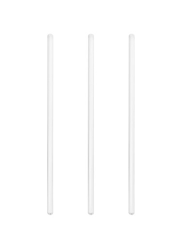 Hemobllo 3 Pcs Glass Stirring Rod - 20cm Length Glass Rod Mixer Stirring Rod Stir Sticks with Both Ends Round - High Temperature Resistant High Borosilicate Laboratory Glass Rod for Lab Use