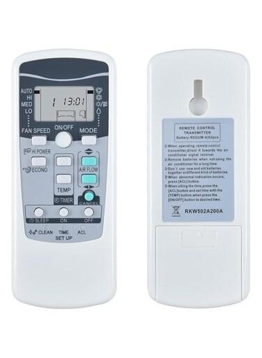 WDZP Air Conditioner Remote Control for Mitsubishi RKW502A200A