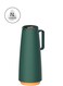 Since 1911,Made in Brazil- Exata Green Plastic Thermal Flask with 1 Liter Glass Liner