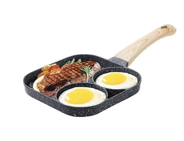 Egg Pan 3 in 1 Non Stick Fry Pan for Crepes Burgers Breakfast Omelette Mini Pancakes Frying Pan
