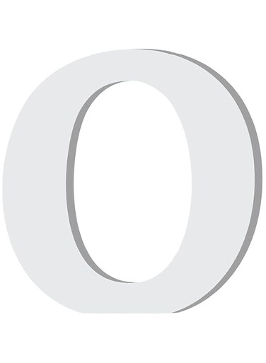 Rosymoment Alphabet O Wooden Decorative Wall Letter for Children's Bedroom Decor, 8 cm Length, White O, HCR-4704O