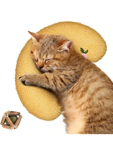 MAKINGTEC Pet Pillows for Cat Pet Toy, Catnip Toys,Soft Fluffy Cat Pillow, Pet Calming Toy Joint Relief Sleeping Improve Pet Playing Toys Machine Washable