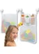 SWIUKPHE Bath Toy Storage Organizer - 14"x20" Mesh Shower Caddy With Suction Cup &amp; Adhesive Hooks, Toy Storage Net Organizer for Kids Bathroom Decor, Bedroom &amp; More - with Extra Hooks