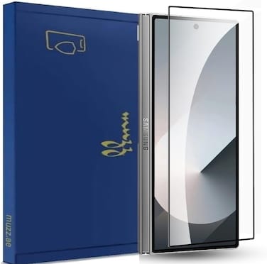 Tempered Glass for Samsung Galaxy Z Fold 7 5G Screen Protector Edge to Edge with Full Glue Curved Edge Full Screen Coverage Samsung Galaxy Z Fold7 5G (5D Glass Black)
