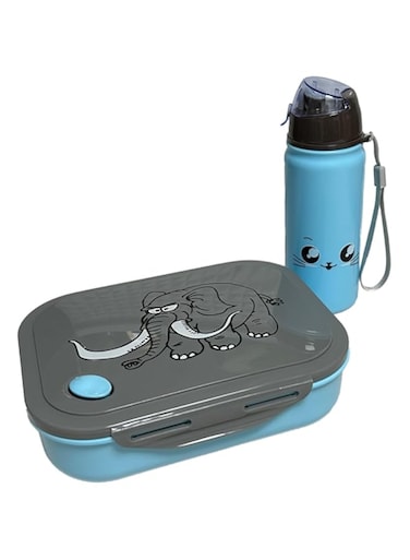 Fitto Kids Lunch Box with Water Bottle &ndash; Leakproof, BPA-Free Bento Lunch Container &ndash; Compact, Durable, &amp; Microwave Safe &ndash; Ideal for School, Daycare, &amp; Travel &ndash; Reusable &amp; Eco-Friendly Design