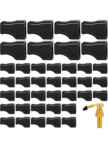 Zhehao 40 Pcs Coffee Syrup Pump Covers Syrup Pump Tip Cap Covers Pack Black Rubber Pourer Syrup Pump Caps for Condiments Oil Liquor Bottles Pour Dispenser, Keep Sugar Clean Preserved
