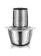LAC LAICHY Meat Grinder, 2L Stainless Steel Food Processors 1000W Food Chopper with Egg Whisk for Meat, Onion, Vegetables &amp; Fruits, Meat Blender with 4 Sharp Blades, 8-Cup