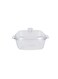 1.5 L Glass Baking Dish with Lid-RF12200/ Square Tray Perfect for Baking and Serving/ Casserole with Easy Grab Handles and Knob/ Oven, Dishwasher and Freezer Safe Clear