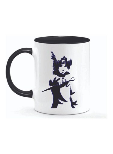 Sasuke Uchiha Manga Series Printed Ceramic Mug Multicolour
