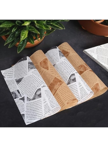 Duomama 200 Pcs Parchment Paper Sheets - Non-Stick Wax Baking Paper for Sandwiches, Picnics, Parties, and Restaurants - Greaseproof Deli Paper (25 * 25cm)