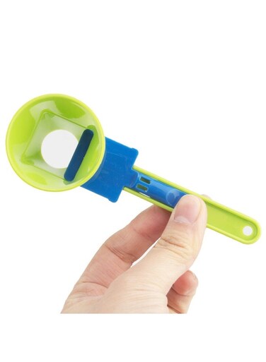 Green,Measuring Spoon Funnel 2 in 1 Anti Spill Protein Powder Spoon for Fitness Sports Drinks Baby Formula with Sliding Design