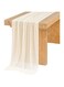YHRY 4.3m Chiffon Table Runner, Sheer Romantic Table Runner, Rustic Boho Wedding Runner for Wedding Birthday Party Bridal Shower Outdoor Decoration, 430 cm, KH/25, Ivory