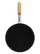 Iron Tawa with Natural Wooden Handle and Hanging Loop &acirc;&euro;&ldquo; No. 10, 24.5 cm, Heavy-Duty Iron for Even Heat Distribution, Perfect for Dosa, Roti, Paratha, and Flatbreads