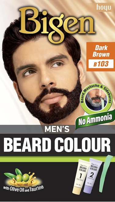 Bigen Men's Beard Colour   No Ammonia Formula with Aloe Extract &amp; Olive Oil - B103 Dark Brown