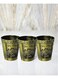 Souq Souvenir Decoration Premium Metal Short Glass Greenish Polish 3pcs