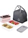 Stainless Steel Bento Lunch Box,1400ml 2 Layer Meal Lunch Container With Bag,Pink