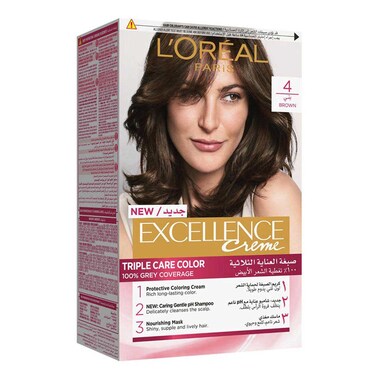 L'Oreal Paris Excellence Creme Triple Care Permanent Hair Colour 4 Brown