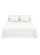 Linen Klub 3-Piece Flat Sheet With Pillowcases Set Cotton Blend White 200x240cm