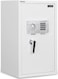 Rubik Safe Box Large with Digital Keypad and Key Lock Protect Money Documents Jewlery for Home Office N60EG (Size 60x36x30cm) White