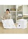 Vacuum Storage Bags with Electric Pump Space Saver Sealer Compression Bags for Comforter and Blankets Jumbo Vacuum Seal Bags for Clothing Bedding Blankets Comforters Pillows (M)