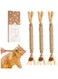 Flyjobs Catmint Natural Silvervine Sticks, Catnip Cat Chew Sticks for Teeth Cleaning, Matatabi Kitten Dental Interactive Toy for Cats Lick (3pcs)
