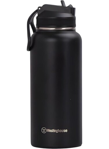 USA 32oz/946ml Double Wall Stainless Steel Tumbler &acirc;&euro;&ldquo; Black   Leak-Proof, Sweat-Free, BPA-Free Travel Mug   6 Hours Hot &amp; 9 Hours Cold   Durable &amp; Reusable