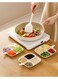 &atilde;&euro;4-Compartment Prep Plate&atilde;&euro;&lsquo;Household Kitchen Wall-Mounted Dividing Plate Multi-Function Hot Pot Dipping Sauce Dish   PET Material Smooth Easy Clean   2cm Deep Grooves No Flavor Mixing   Thick Handle Hanging Hole Design   Stackable Space Saving  Scallion Ginger Garlic Storage   Multi-Use Serving Plate
