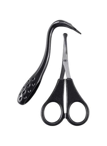 Mikki Dog, Cat Ear And Face Grooming Care Set - Scissors Comb For Face, Ear, Nose Paw, Clear, 50709