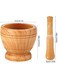 Manual Wood Desighn Mortar and Pestle Garlic Spice Mixing Grinding Bowl Set Kitchen Grinder Tools
