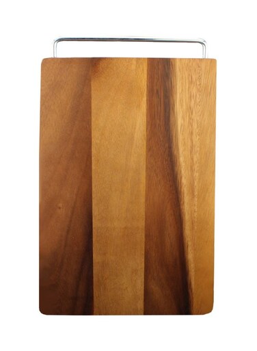 Wooden Cutting Board Beige/Brown/Silver 13x8inch