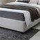 Majestic Dreams Tufted Upholstered Large Twin Size Bed (140 X 200 CM) White Color